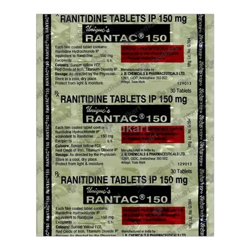 rantac 150mg tablet 30's